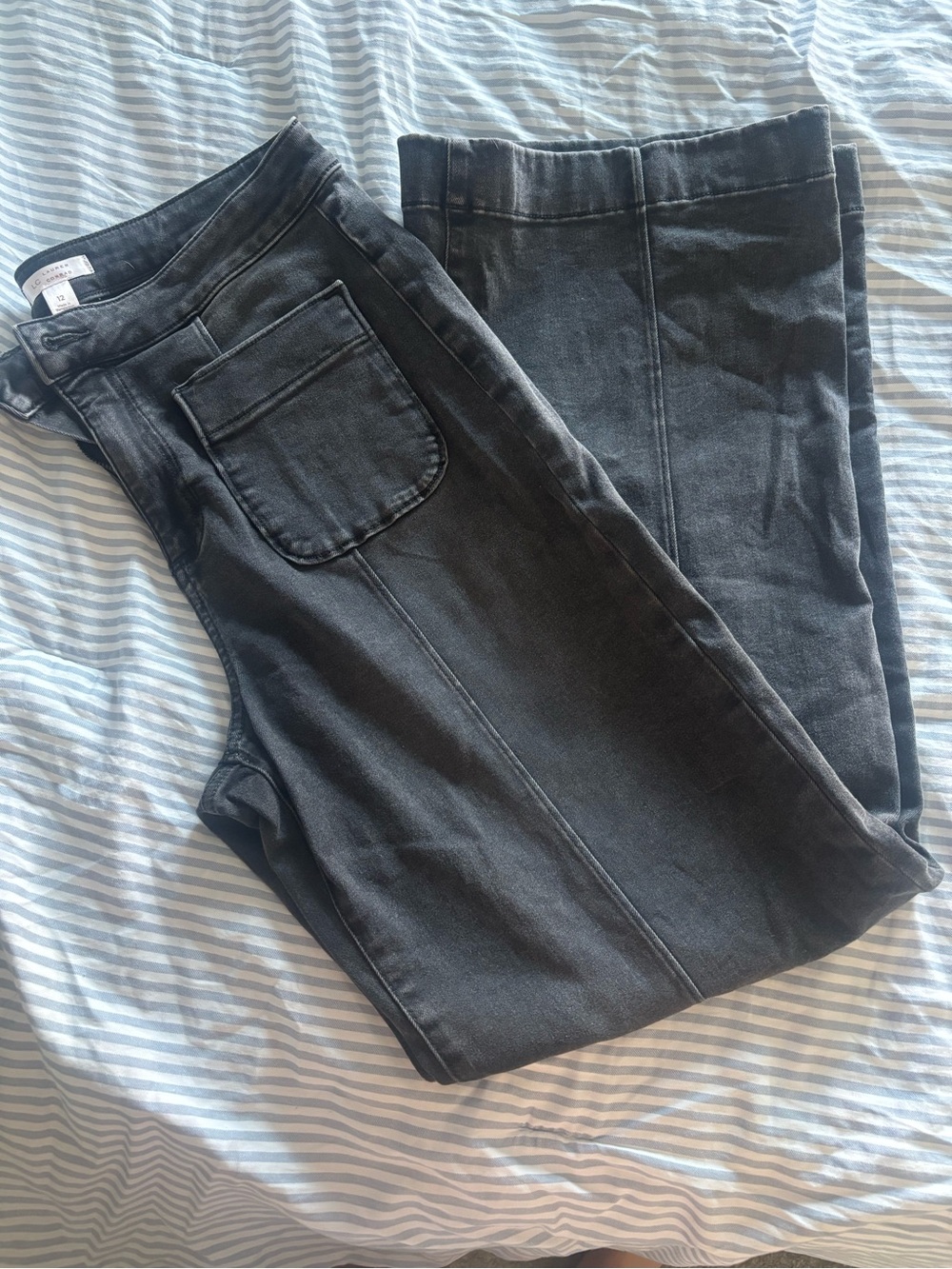 LC Lauren Conrad super high rise wide leg jeans